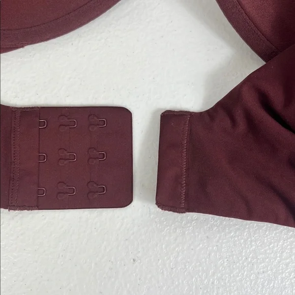 Skims 42D Fits Everybody Lace Push Up Bra Demi Oxblood NWT - Picture 8 of 8
